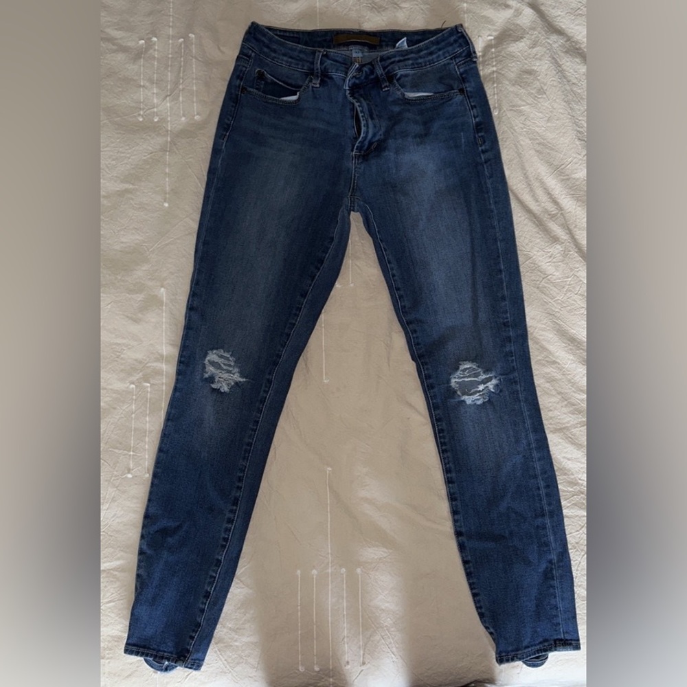 Leith Mid-Rise Skinny Ankle Jeans (size 26)